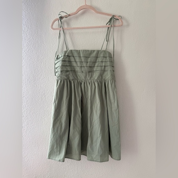 Altar’d State Marsha Pleated Mini Dress Mint Green Size L - Picture 4 of 15